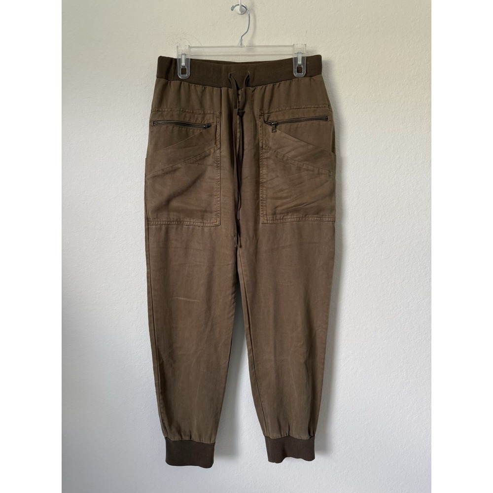 Young Fabulous & Broke Brown Tan Cargo Soft Jogger Pants SZ Medium 100% Tencel